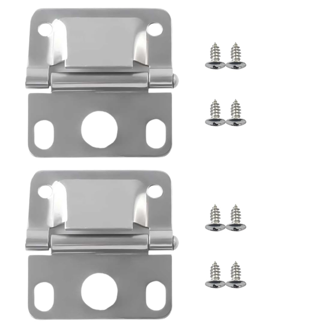 Coleman Stainless Steel Hinges 2 Pack Replacements for Camping Coolers Accessories with Screws Set Ice Chest Hinges Thre